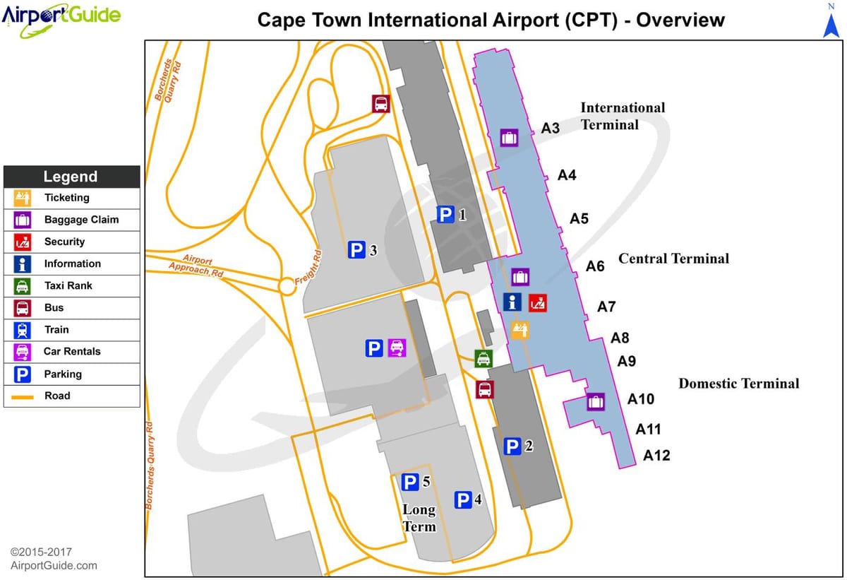 Cape Town international airport map
