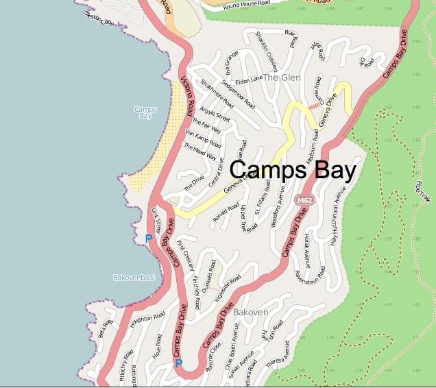 peta dari camps bay street