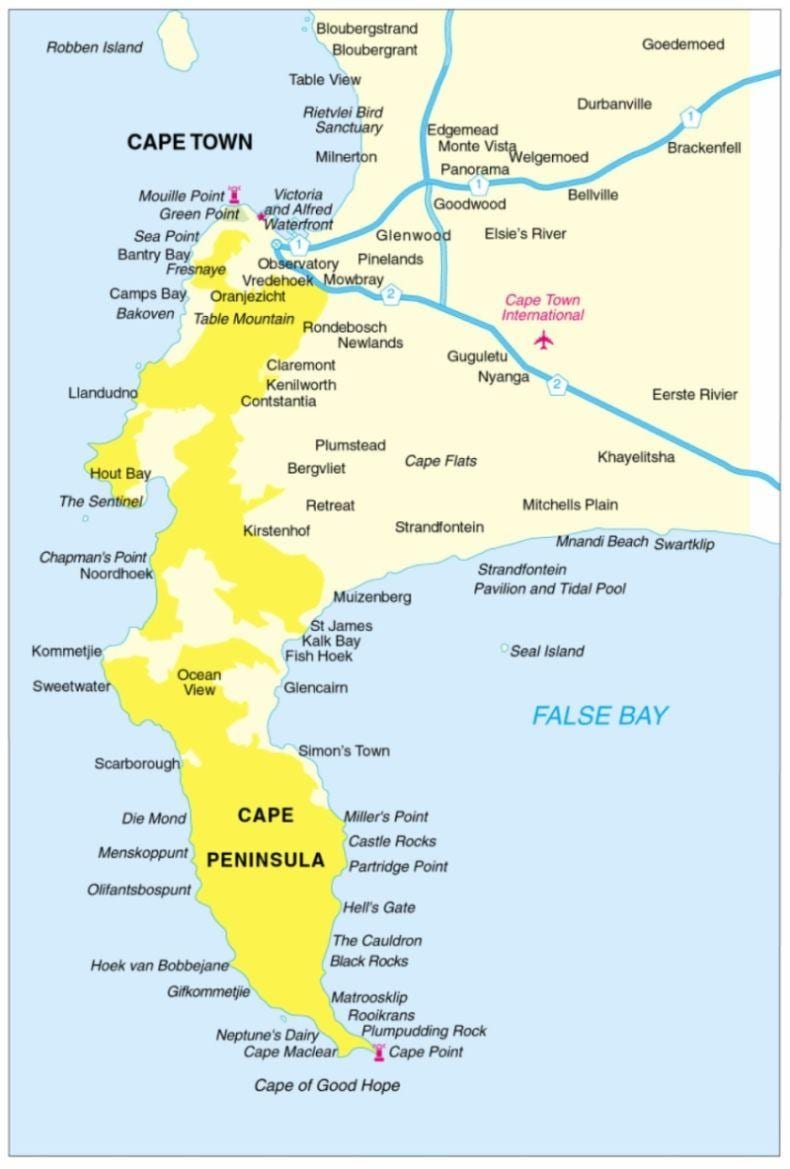 peta semenanjung cape tour