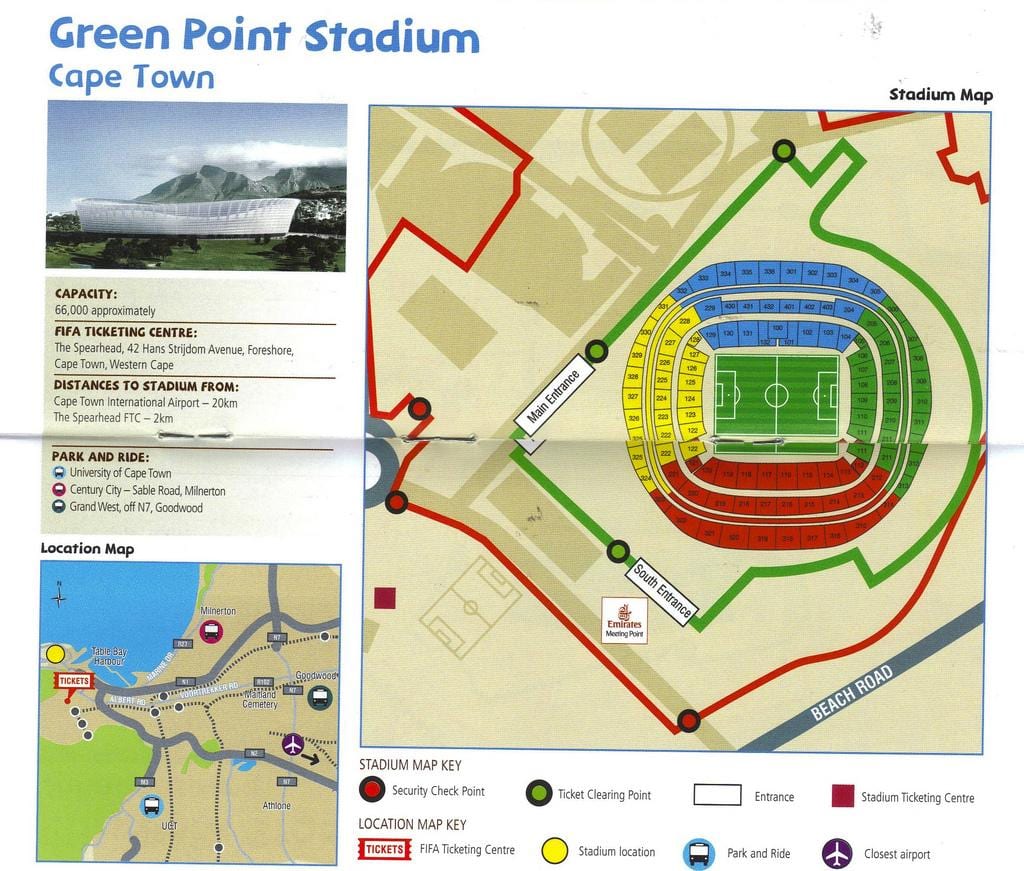 peta dari stadion green point