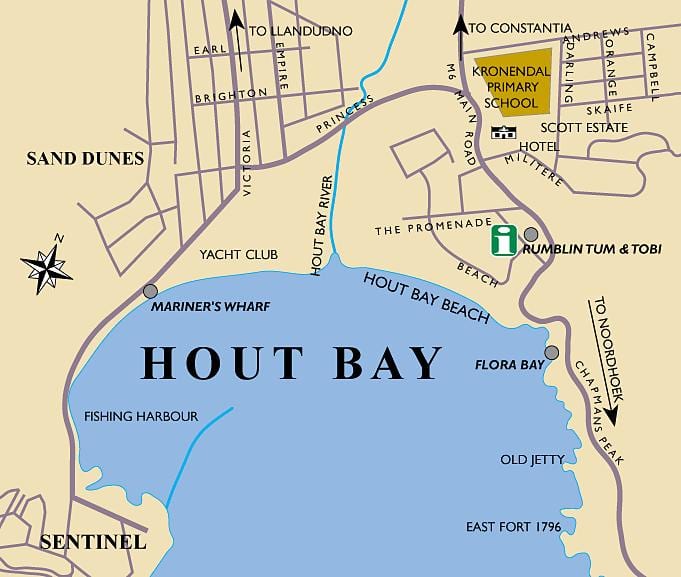 peta dari hout bay peta Cape Town