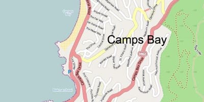 Peta dari camps bay, Cape Town