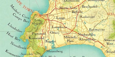 Cape Town peta lokasi