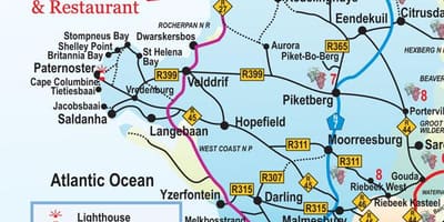 Peta dari Cape Town road