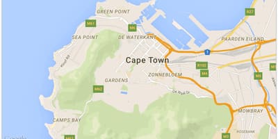 Peta dari de waterkant Cape Town