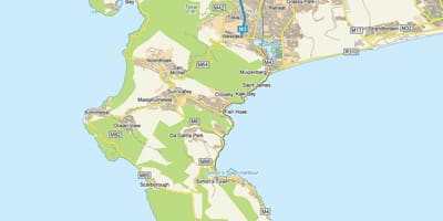 Peta dari fish hoek, Afrika Selatan