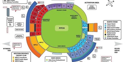 Kriket Newlands stadium peta