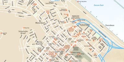 Peta street map of Cape Town dan sekitarnya